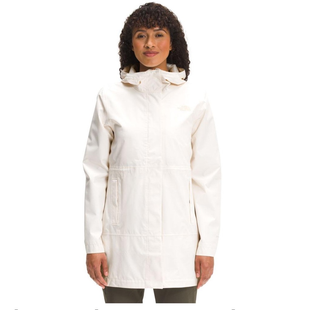 The North Face Women's Cream/White.  Woodmont Rain Parka Sz XXL Winter NEW - Picture 2 of 10
